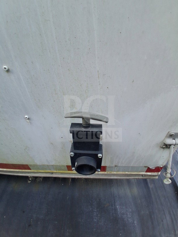 2019 Diamond Cargo 24' mobile kitchen with visible drainage valve. Requires interior deep clean. High-capacity model.