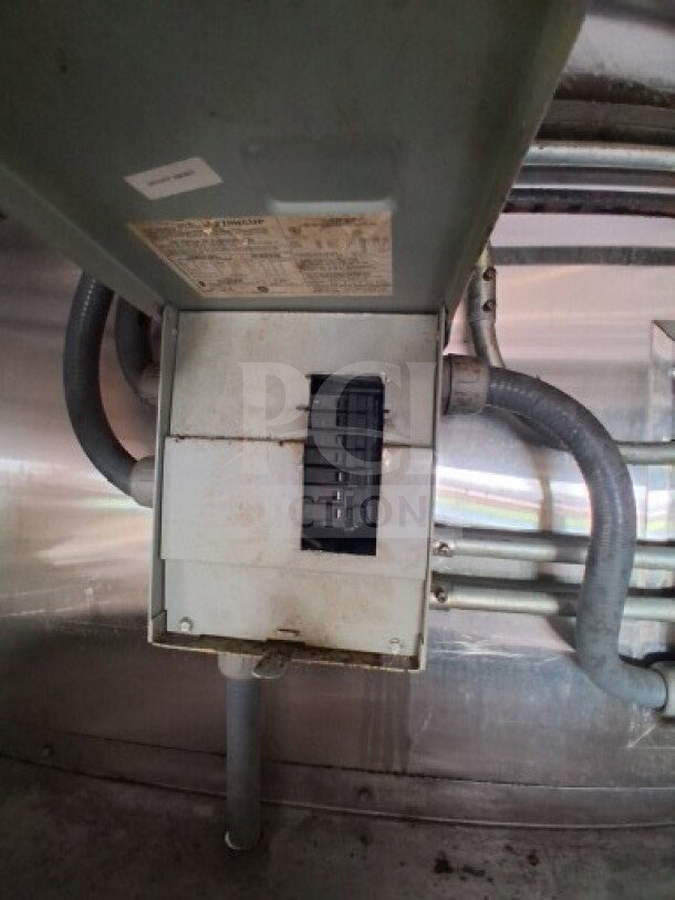 Electrical panel inside the 2019 Quality Cargo Food Trailer, showing wiring and circuit breakers.