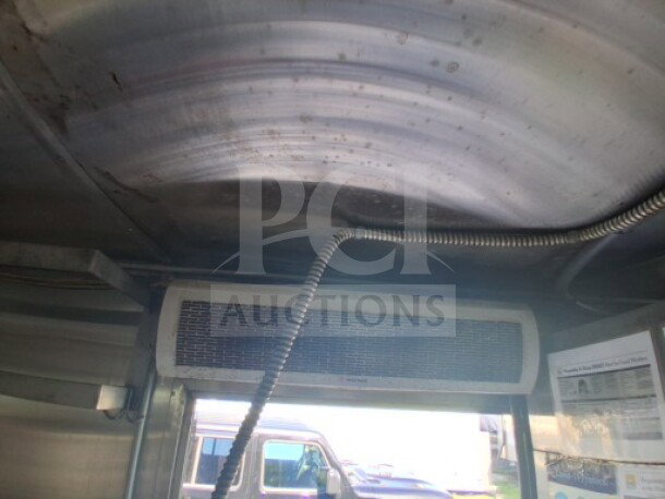 2019 Quality Cargo Food Trailer interior showing ceiling and ventilation system, visible stains, and good overall condition.