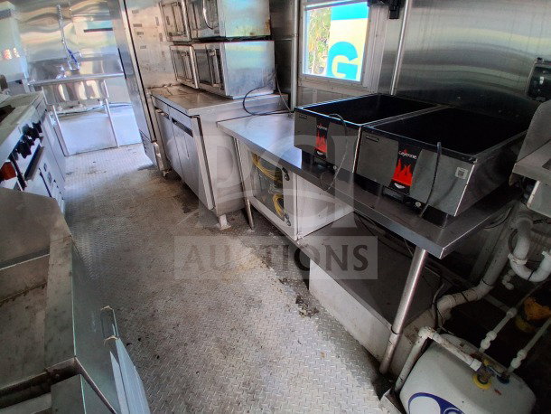 2021 Diamond Cargo 24' Custom Mobile Kitchen with double Dean fryers, stainless steel interior, Arctic Air fridges, Pyro-Chem system.
