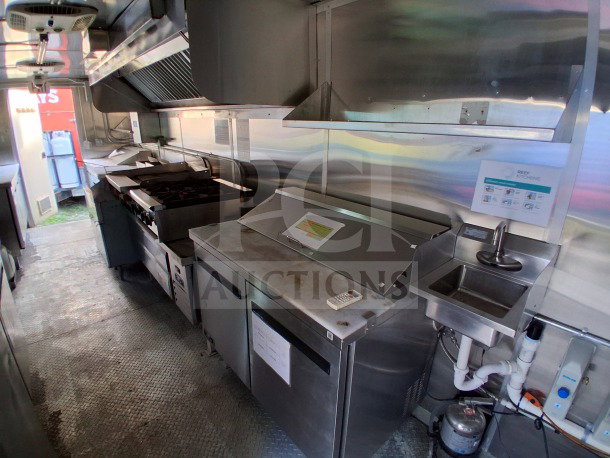 2021 Diamond Cargo 24' Mobile Kitchen, stainless steel interior, double Dean fryers, Arctic Air cooling, Pyro-Chem fire system.