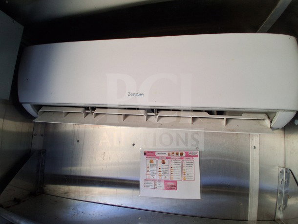ZenAire HVAC unit in 2021 Diamond Cargo 24' Custom Mobile Kitchen. Stainless steel interior. LOT-107.