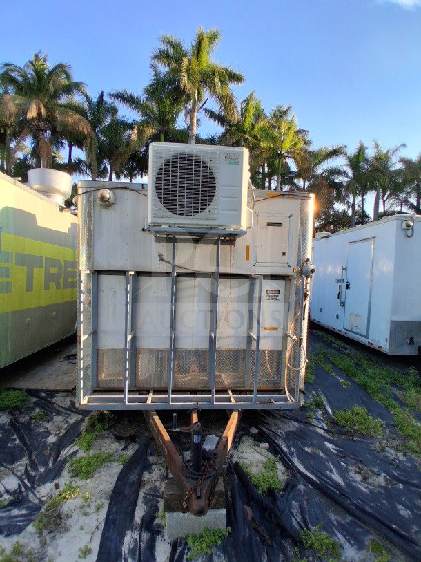 2019 Quality Cargo Food Trailer with order window, grease hood, dual fryers, griddle, burner, Atosa refrigeration, LOT-110.