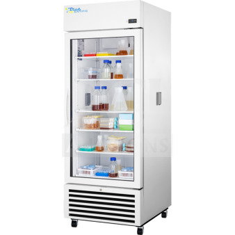 BRAND NEW True TSCI-600R-G-PH reach-in cooler merchandiser, scratch and dent, single door, 115V, commercial use.