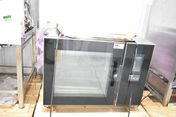 Brand new 2023 Blodgett Invoq: Hybrid 6-2/1GN combi convection oven, electric, 208-240V, 3 phase, scratch and dent condition.