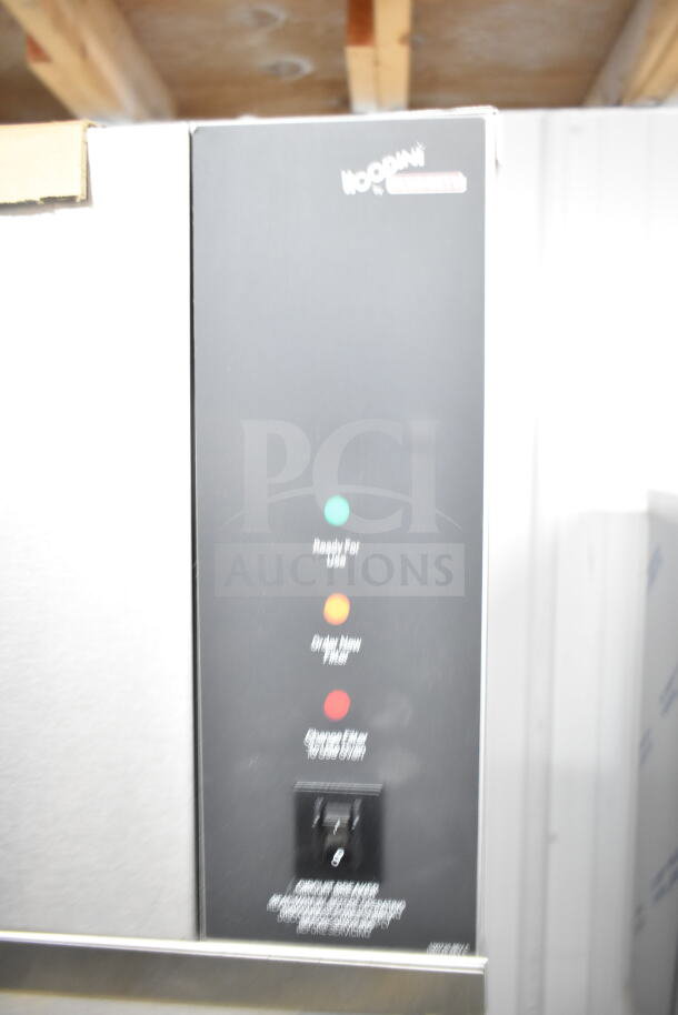 BRAND NEW Blodgett VLH 2021 half-size convection oven, electric, with hood. Features control panel with status lights.
