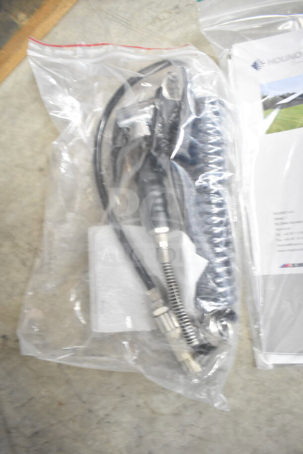 Sealed accessories for Blodgett BLCM23E / CSC2306 Combi Convection Oven, including cables and coiled hoses.