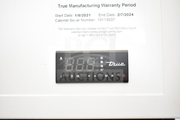 Brand new True TSCI-600R-G-PH cooler control panel, warranty info visible. 2020 model, 115 volts, 1 phase.