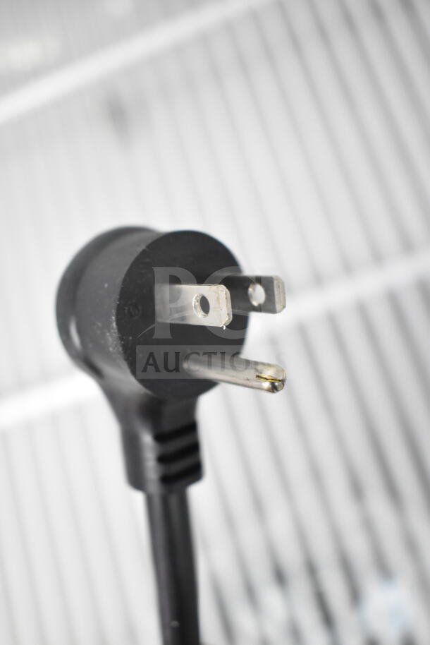 Close-up of the plug for 2020 True GDM-26F-HC Commercial Cooler, 115 Volts, 1 Phase.
