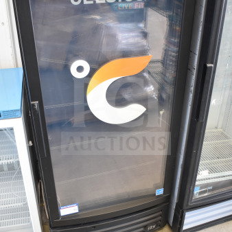 IDW GCG-10-F2334B Cooler Merchandiser, single door, glass front, 115V, "Celsius Live Fit" branding visible.
