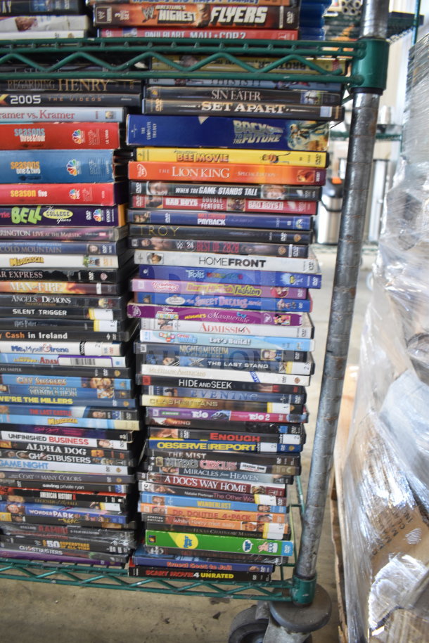 Collection of 164 DVDs including titles like Little Fockers and Polar Express. Various genres and conditions.