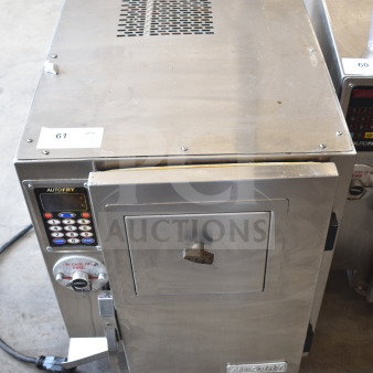 Autofry MTI-10 commercial ventless fryer, electric-powered, 240V, 1 phase. Stainless steel with control panel, used condition.