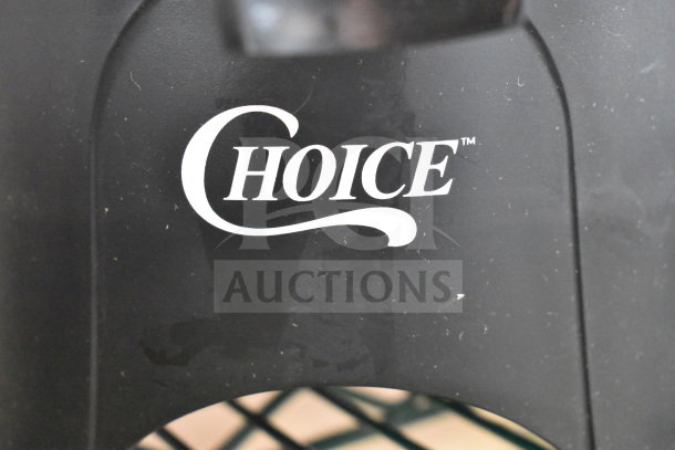 Choice 407CCU30 30 Cup Stainless Steel Coffee Urn, single wall, 120 volts, 1 phase, logo detail shown.