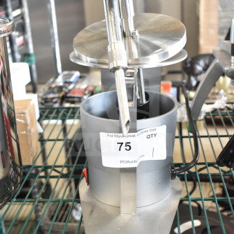 BRAND NEW Sephra SEHTDPMO110-01 Heated Pump, scratch and dent. Stainless steel, label with auction number 75.