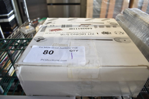BRAND NEW SCRATCH AND DENT Robot Coupe 28111W 5/16" Dicing Kit in unopened box with visible labeling and auction tag.