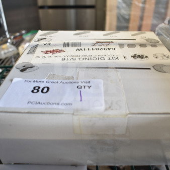 BRAND NEW SCRATCH AND DENT Robot Coupe 28111W 5/16" Dicing Kit in unopened box with visible labeling and auction tag.