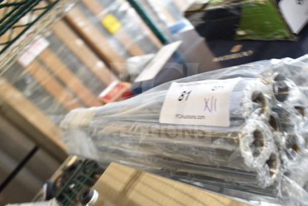 Brand new APW2V-21771429 roller tubes, set of 11. Visible label shows item number 61 and auction details.