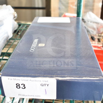 Box of a brand new Waterloo 750AF14 14" pre-rinse add-on faucet. Scratch and dent condition. Auction item 83.