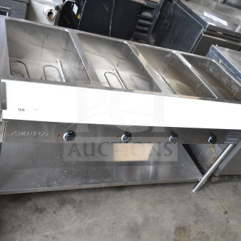 2024 Avantco 177STE4SH Commercial 4 Well Steam Table, stainless steel, 208/240V, 1 Phase, excellent condition.