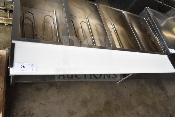 2024 Avantco 177STE4SH commercial 4 well steam table, 208/240V, 1 phase, stainless steel finish, auction tag visible.