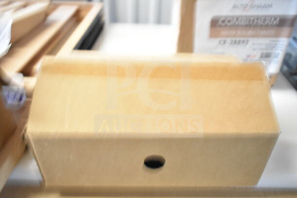 3 brand new items: Hobart 00-918322 Contactor 115v, Alto Shaam CE-28892 Water Soluble Tablets, drip tray. Box labeled Alto Shaam.