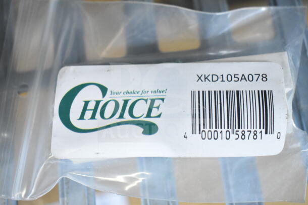 Package of Choice deli tag inserts with label "XKD105A078" and barcode, in sealed condition.