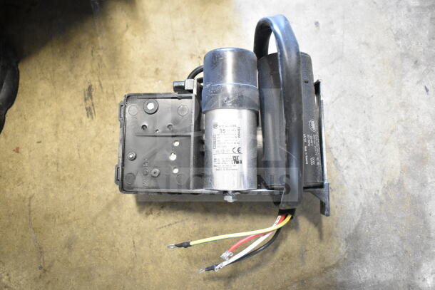 Embraco NT6222UV Compressor, 115V, 1 phase, visible wiring connectors, good condition, labels showing model details.