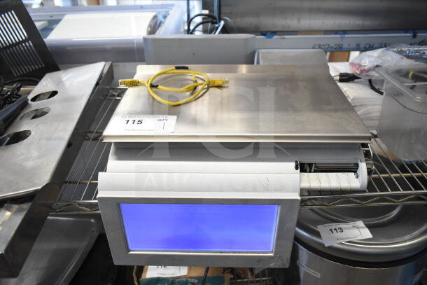 Mettler Toledo commercial countertop food portioning scale, tested and working, featuring a stainless steel platform and digital display.