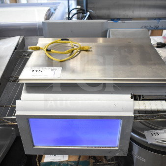 Mettler Toledo commercial countertop food portioning scale, tested and working, featuring a stainless steel platform and digital display.