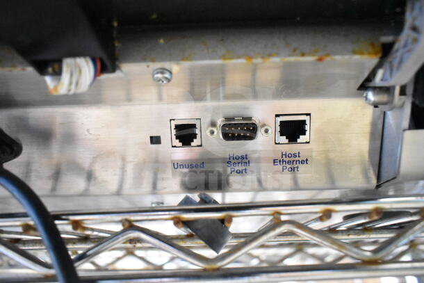 Mettler Toledo food portioning scale ports: Unused, Host Serial Port, Host Ethernet Port. Excellent working condition.