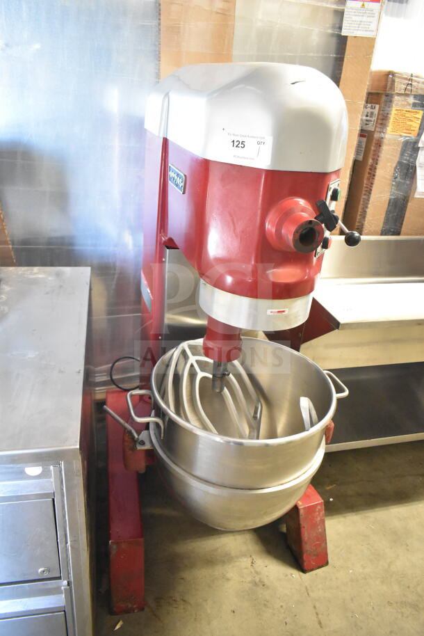 Attias USA 60 commercial 60-quart planetary dough mixer, includes mixing bowl, hook, and paddle. 208V, 3 phase.