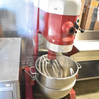 Attias USA 60 commercial 60-quart planetary dough mixer, includes mixing bowl, hook, and paddle. 208V, 3 phase.