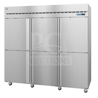 Brand new 2023 Hoshizaki R3A-HS Steelheart 82.5" reach-in refrigerator, six solid doors, 115V, scratch and dent.