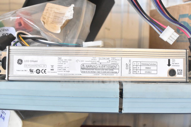 GE LED Driver model GE PS4000NCMUL-SY, voltage 100-240V, 60W. Includes dip switch for dimming. Good condition.