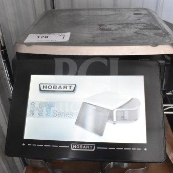 2024 Hobart HTi-7LH4W commercial countertop food portioning scale, tested and working, with digital display and brand logo.