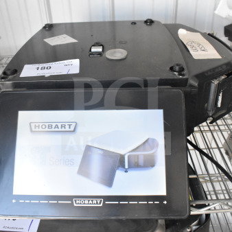 2020 Hobart HTi-LH4W food portioning scale, tested and working; 120/208-240V, 1 Phase, black with display screen.