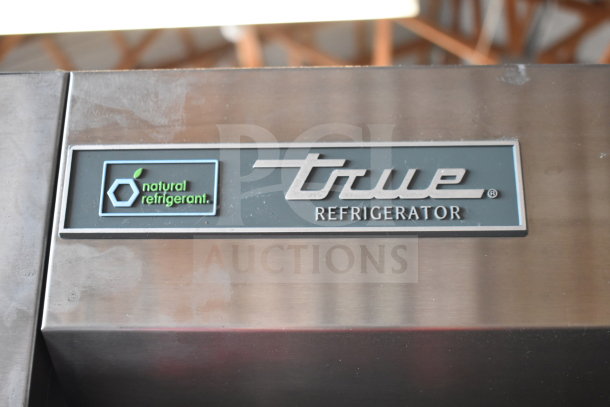 2021 True T-35-HC commercial cooler with "natural refrigerant" label, stainless steel finish.