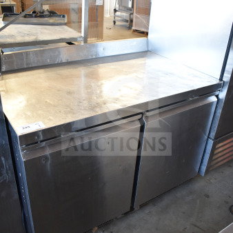 2023 Avantco 178ZWT48FHC 2 Door Work Top Freezer on Casters, stainless steel, 115 volts, excellent condition.