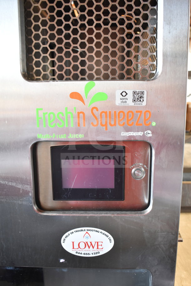 JBT 2ND-GEN-MFJ Fresh N Squeeze commercial citrus juicer, floor style, 115V, touchscreen, stainless steel, casters.