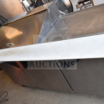 Turbo Air TST-72SD-30 commercial sandwich salad prep table with mega top, 115 volts, 1 phase, stainless steel, used.