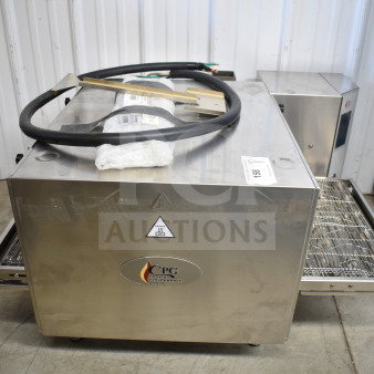 BRAND NEW CPG 351ICOED Stainless Steel Electric Conveyor Pizza Oven, Scratch and Dent, No Belt, 240V, 1 Phase.