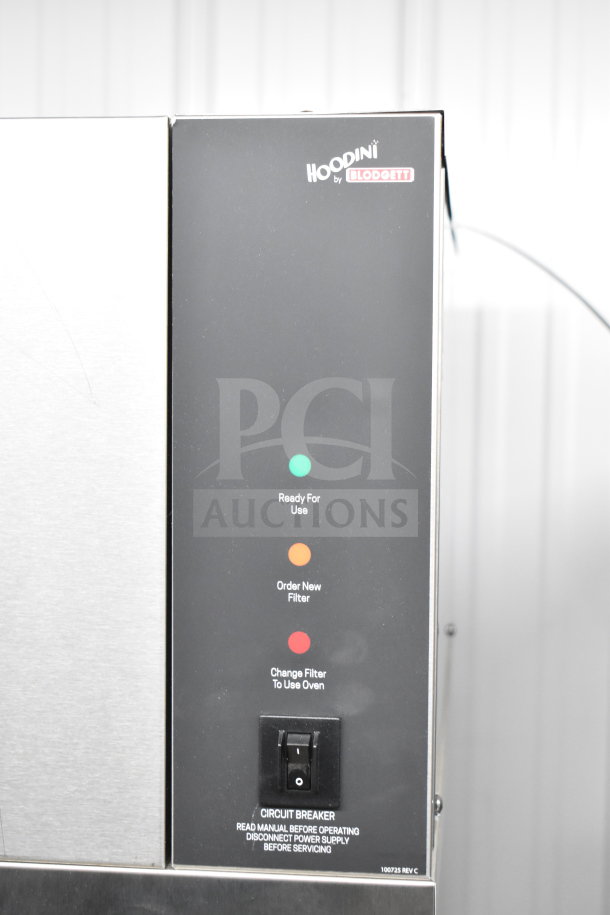 "Blodgett CTB-1 convection oven with VLH hood, circuit breaker and status indicators shown; ready for use. Scratch and dent condition."