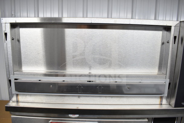 Brand new 2021 Blodgett CTB-1 half-size convection oven with Blodgett VLH hood, stainless steel, on casters.