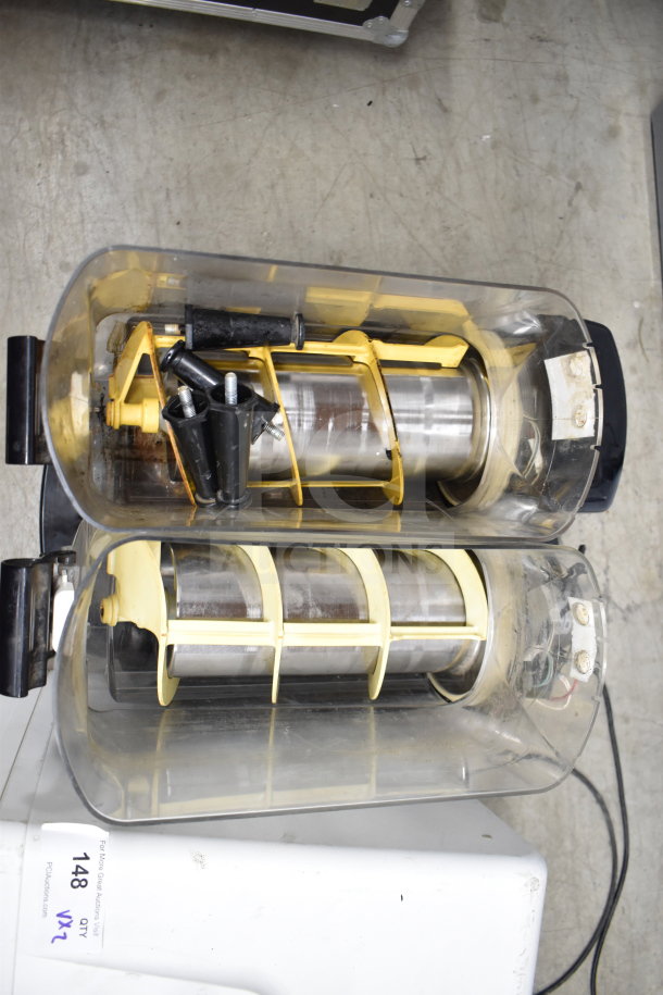Bunn Ultra 2 commercial slushie machine, 120 volts, 1 phase, tested and working, features dual transparent tanks.
