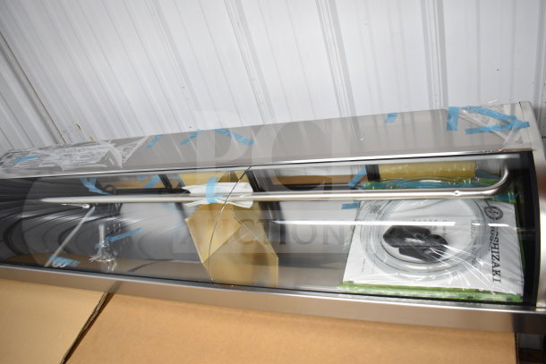 BRAND NEW 2025 Hoshizaki HNC-150BA sushi display case, scratch and dent, 115 volts, 1 phase, shown with packaging inside.
