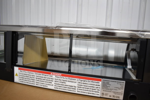 Brand new 2025 Hoshizaki HNC-150BA sushi display case, scratch and dent condition. 115V, 1 phase, commercial countertop.