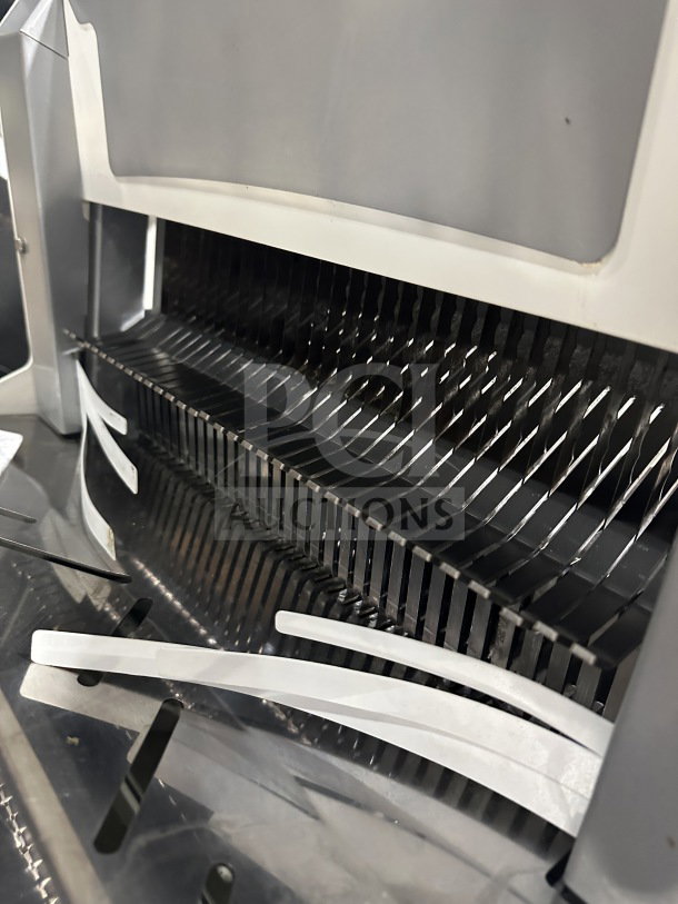 JAC Pico MJL45013 commercial bread slicer, electric, automatic feed, on legs, excellent condition, model MJL 450/13.
