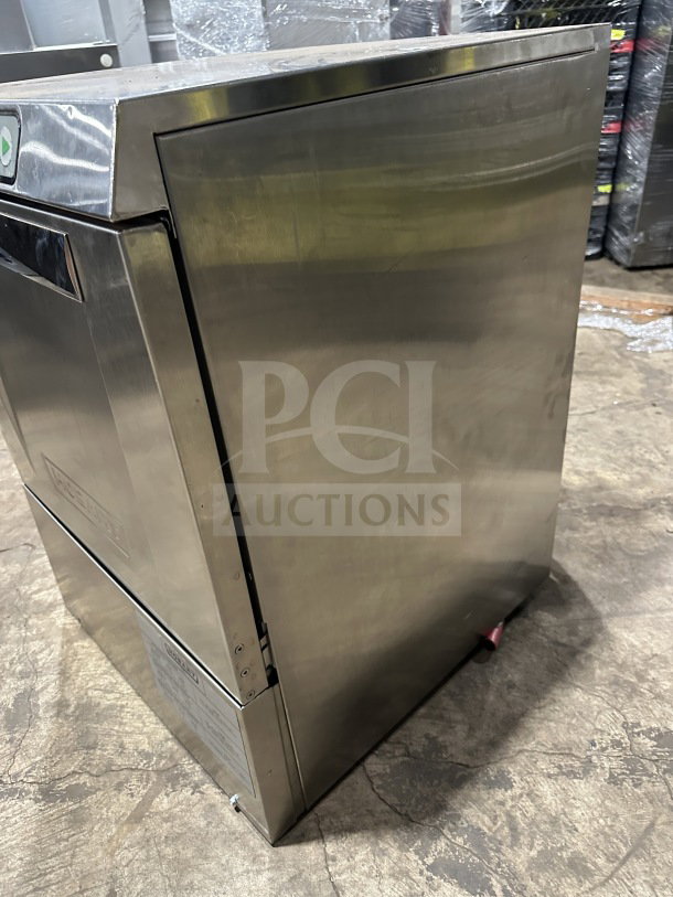 Hobart Advansys LXe Series commercial stainless steel dishwasher, model LXER. High-temp, undercounter, Energy Star certified.