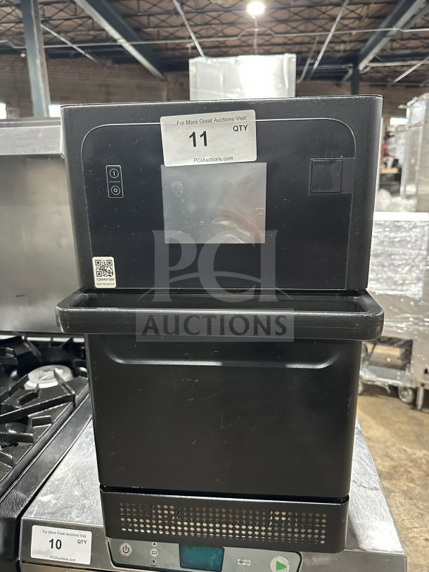 MerryChef Eikon E2S black electric countertop rapid cook oven, serial 2308213090349, in good condition.