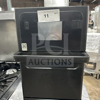 MerryChef Eikon E2S black electric countertop rapid cook oven, serial 2308213090349, in good condition.